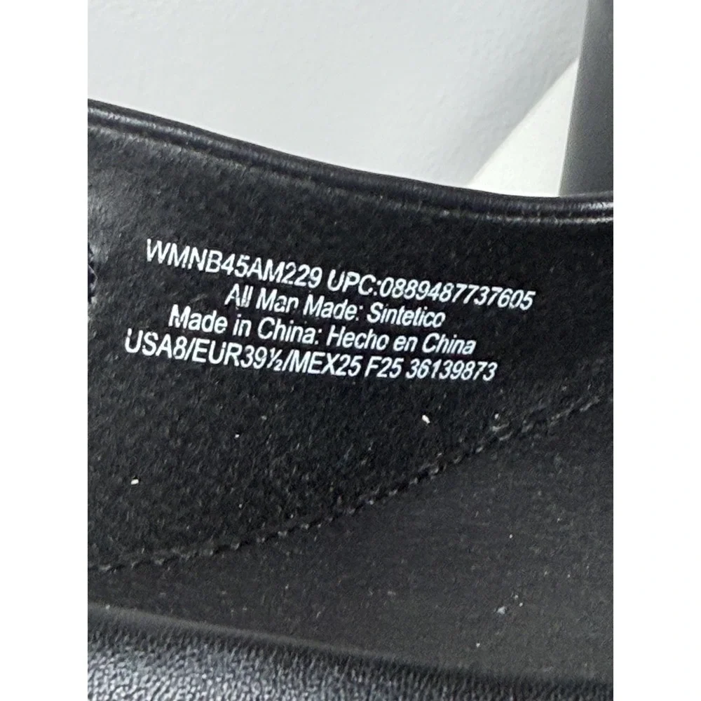 No Boundaries Kitten Sling Heels Women's Size  8 Wide Black Slip On Heeled